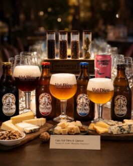 Cata de cervezas Val-Dieu con quesos